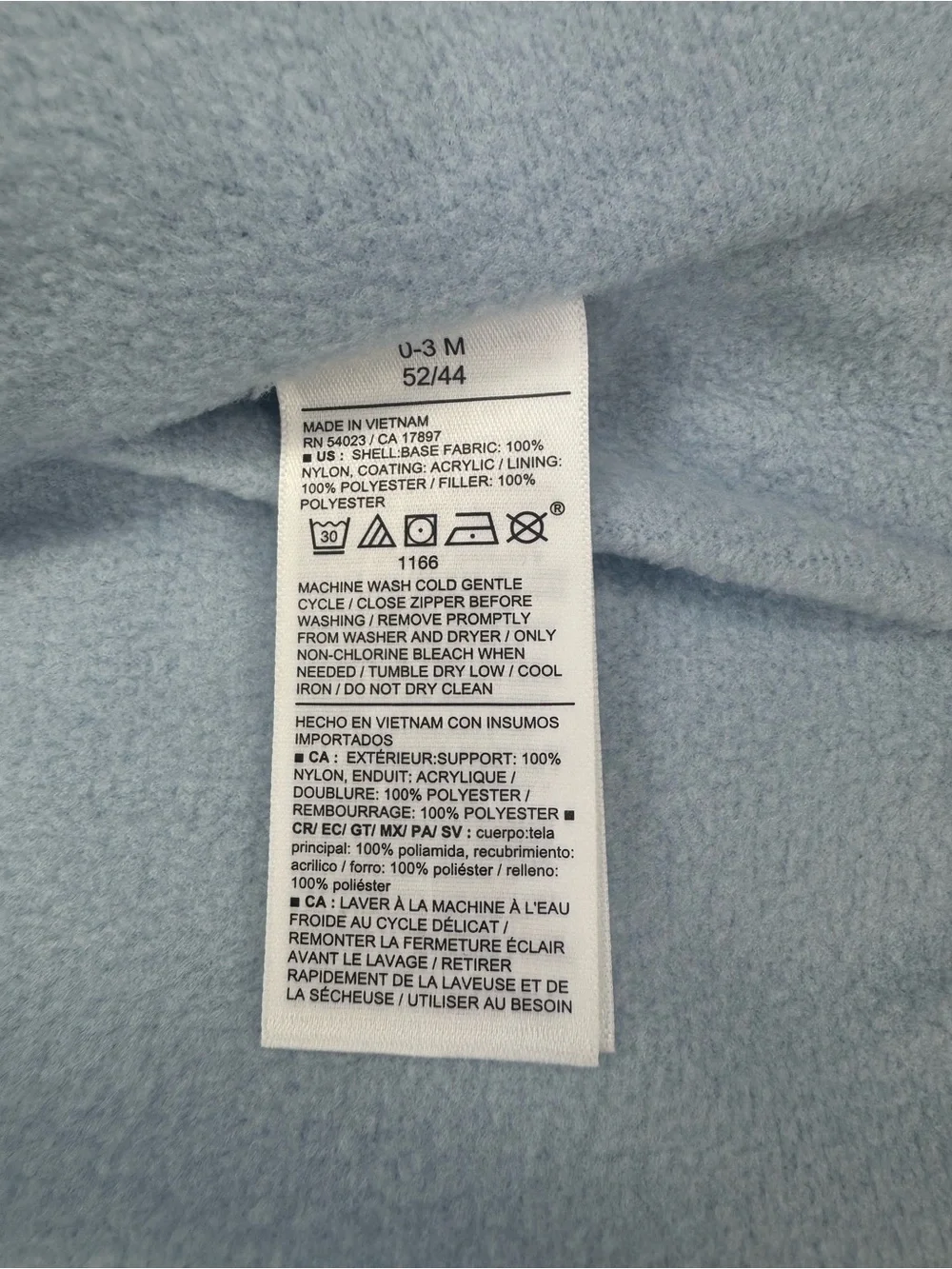 Old Navy Baby Winter Hooded Critter Puffer Jacket Water Resistant 0 to 3 Months